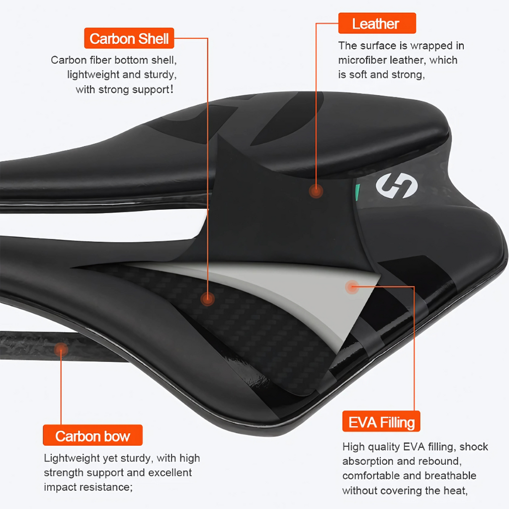 Asiento de Ciclismo Full Carbon