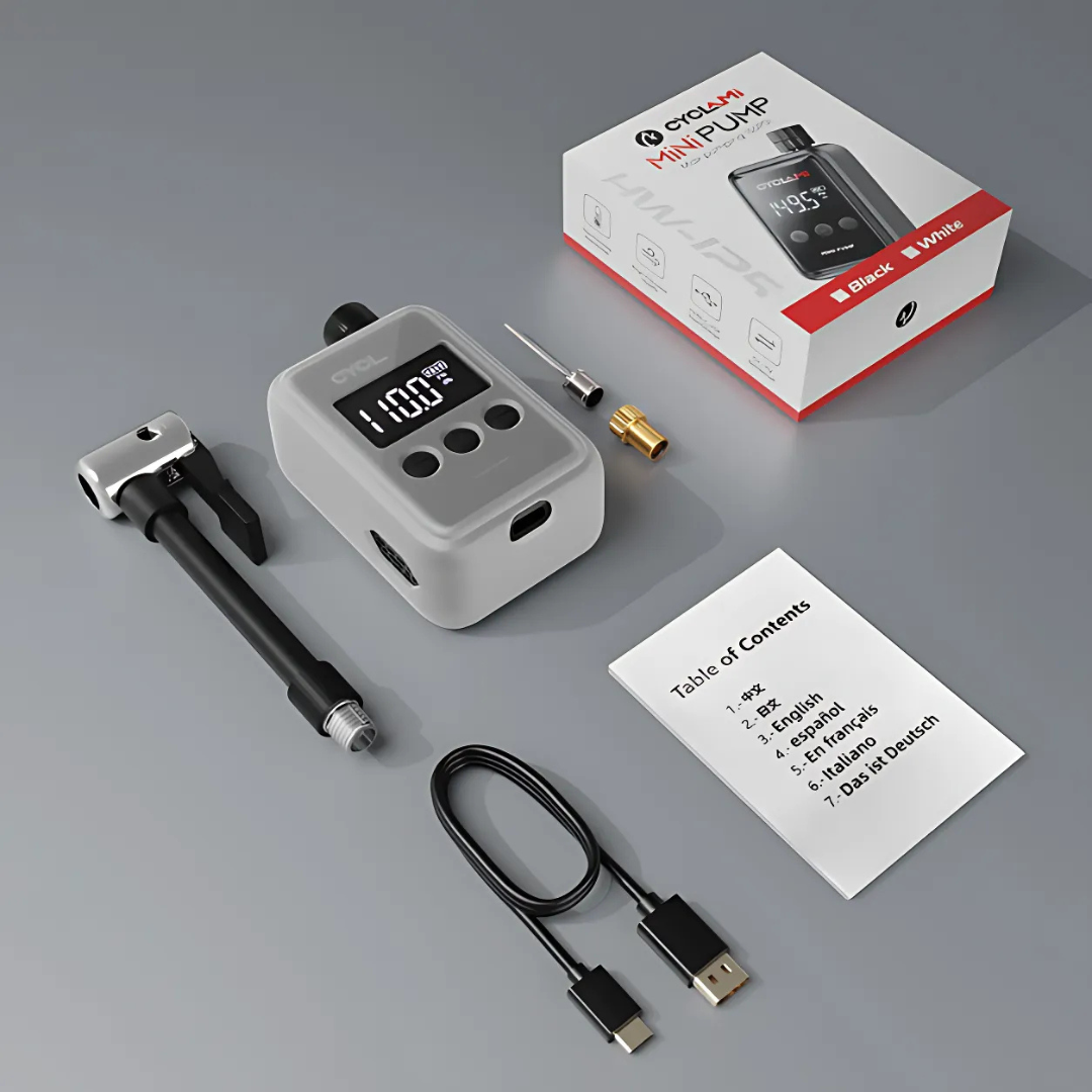 Inflador de Llantas para Bicicleta - Bomba de Aire 150 PSI