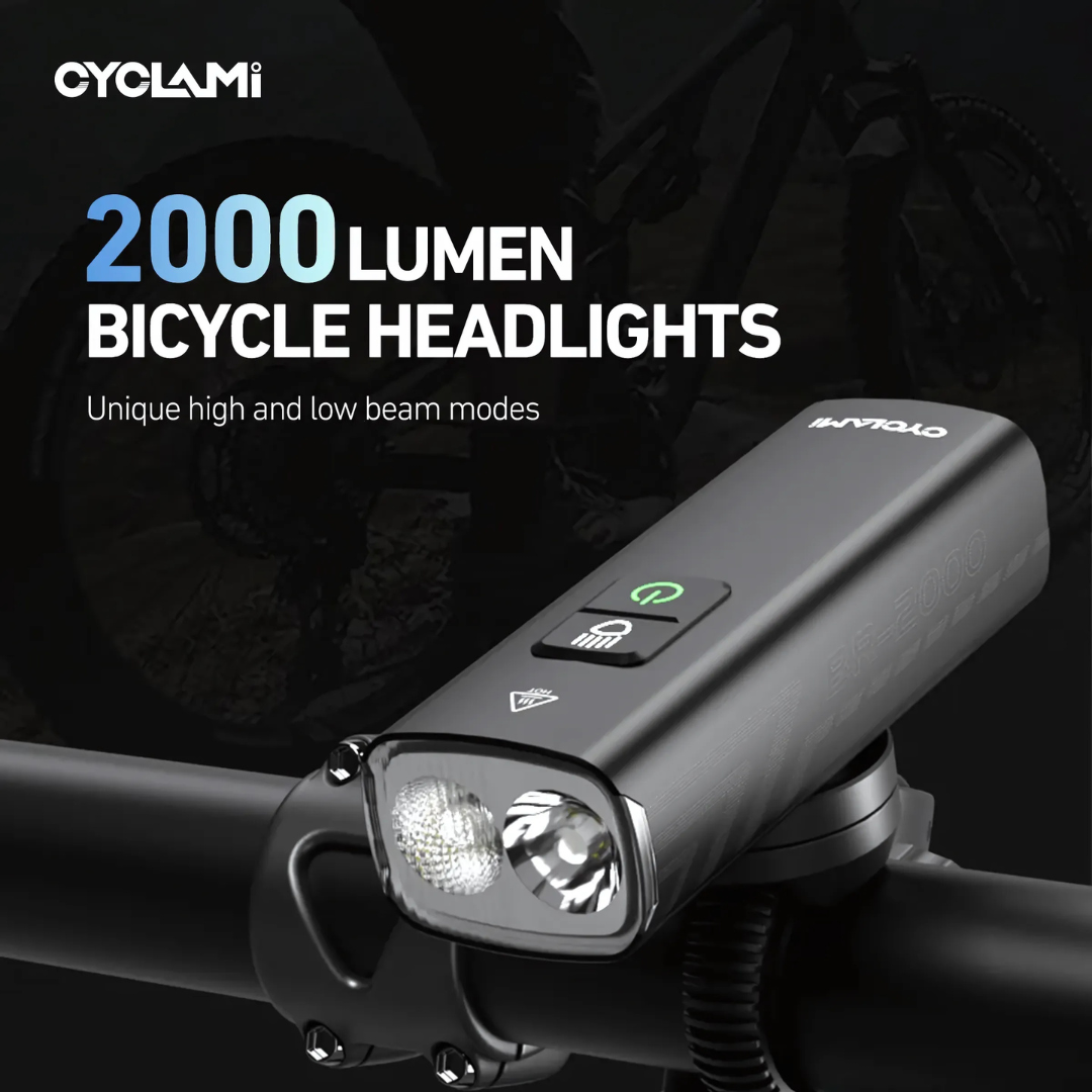 CYCLAMI 2000 Lumen LED Bike Light Front Type-C
